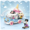 Cute Pet Rocking RV Car Building Block Kit for Kids, Travel RV Car Model Toy, Christmas Gift