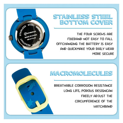 UTHAI CA04 Waterproof Silicone Electronic Quartz Digital Watch for Little Boys and Girls High School Kids