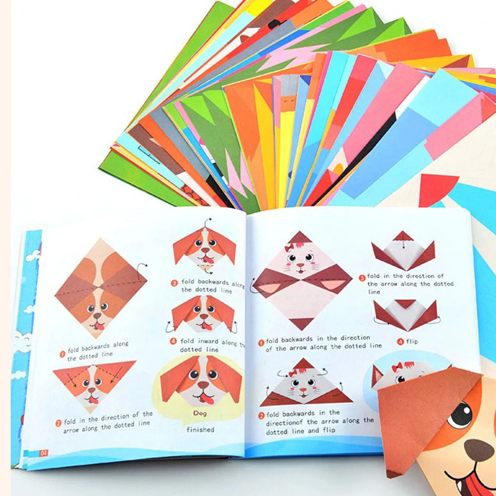 Origami Kit with 30/108 Sheets Origami Paper and Guiding Book – DIY Art Craft Project Supplies for Beginners and Kids