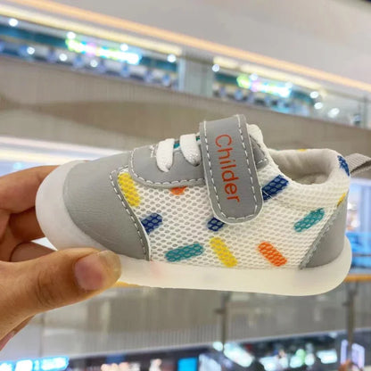 Boys/Girls Baby Walking Shoes – Spring/Autumn Soft Sole Mesh Breathable Shoes for 0-2 Year Olds, Nude Baby Shoes