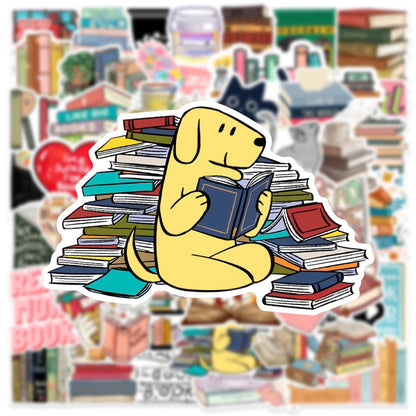 10/30/50pcs Cartoon Animal Reading Stickers – PVC Decorative Stickers for Scrapbooking, Stationery, and School Supplies for Kids