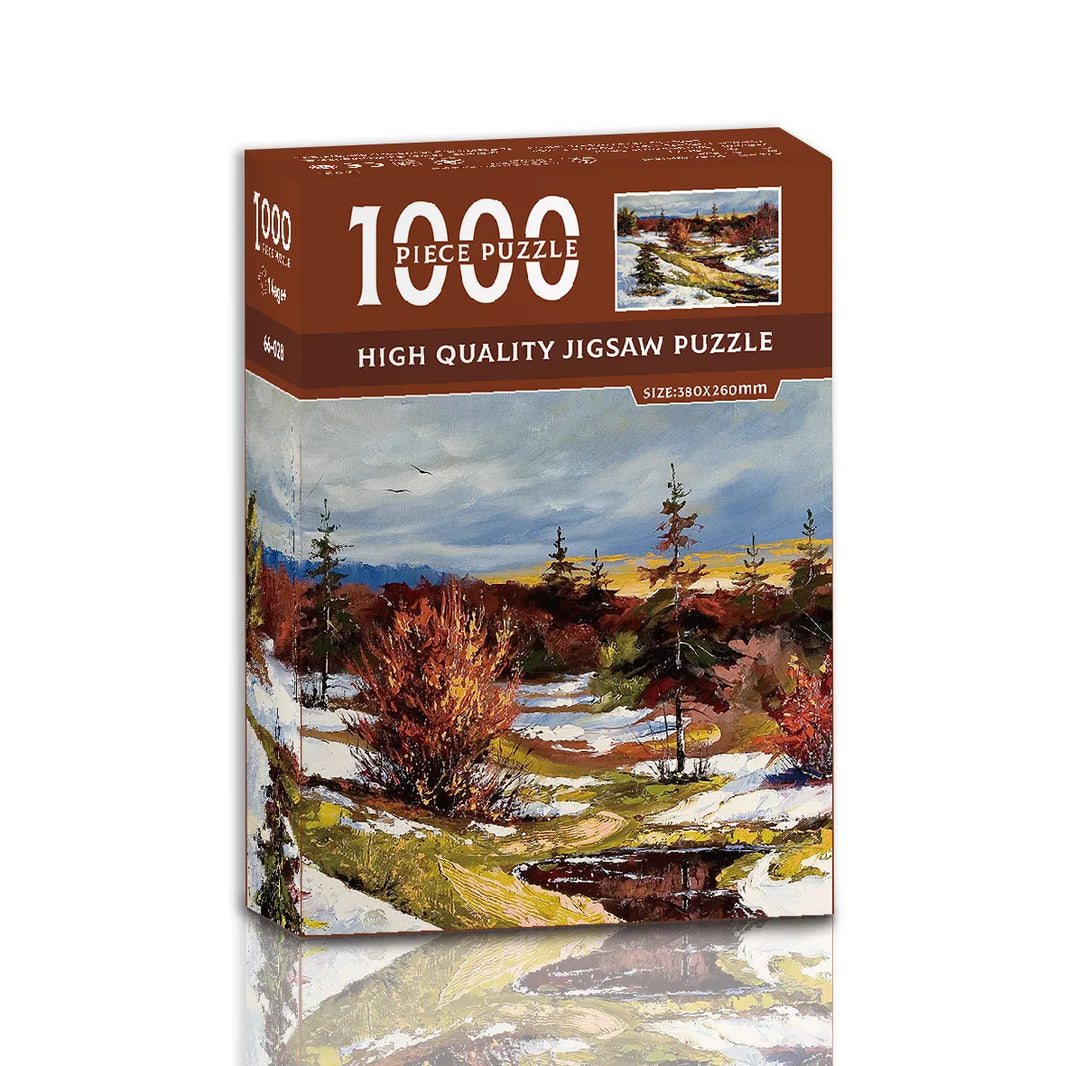 38x26cm Mini Jigsaw Puzzle, 1000 Pieces for Adults, Famous Oil Painting Van Gogh, Christmas Gift Toy, Educational Toy