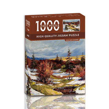 38x26cm Mini Jigsaw Puzzle, 1000 Pieces for Adults, Famous Oil Painting Van Gogh, Christmas Gift Toy, Educational Toy