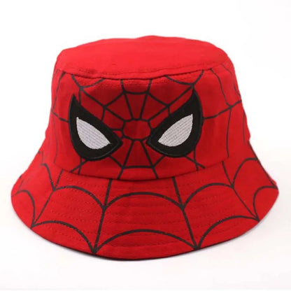 Kids Spider Cartoon Bucket Hat - Sun Fisherman Cap for Boys & Girls, Ages 2-7, One Size (52–53 cm / 20.5–20.9 in)