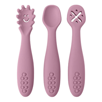 3PCS Cute Baby Learning Spoons Utensils Set – Newborn Feeding Spoon Set for Toddlers