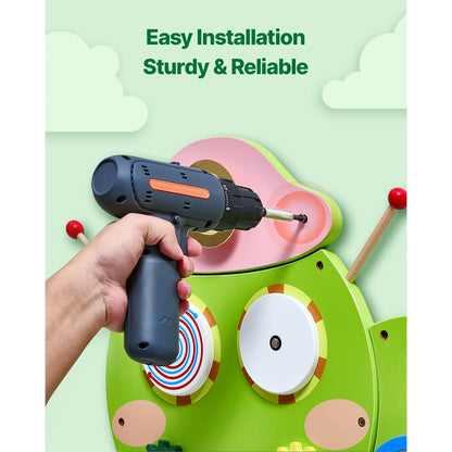 VEVOR Caterpillar Children’s Wall Busy Board – 12 Activities Montessori Sensory Learning Center for Kids Ages 3-12