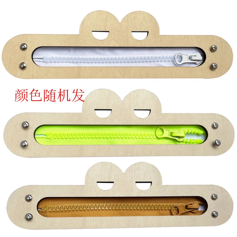 Baby Montessori Busy Board DIY Wooden Toy – Accessories with Robot, Lock, Gear, Horn, and Zipper, Educational Graffiti Toy for Children Gifts