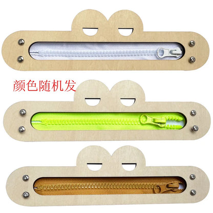Baby Montessori Busy Board DIY Wooden Toy – Accessories with Robot, Lock, Gear, Horn, and Zipper, Educational Graffiti Toy for Children Gifts