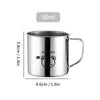 WORTHBUY 304 Stainless Steel Mini Mug with Handle — Anti-Drop Portable Kids Water & Milk Cup for Tea & Outdoor Picnic Drinkware