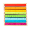 Wooden Montessori Math Manipulatives – Colorful Fraction Sticks & Number Decomposition Puzzle, Counting Toy for Early Education