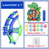 Montessori Sticky Ball Dartboard Slingshot Target – Kids Indoor & Outdoor Catapult Throwing Game