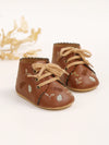 Baby Booties Velvet Anti-Slip Rubber Sole Cozy Winter Prewalker Shoes for Newborn Infant Boys and Girls