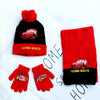 3-8 Years Kids Winter Set – Cars Lightning McQueen Cartoon Scarf, Hat & Gloves 3-Piece Warm Set for Boys & Girls, Perfect Christmas Gift