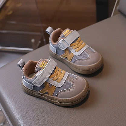 PU Leather Children’s Shoes – Designer Kid’s Sneakers, Soft-Soled Anti-Slip Sport Shoes for Toddlers