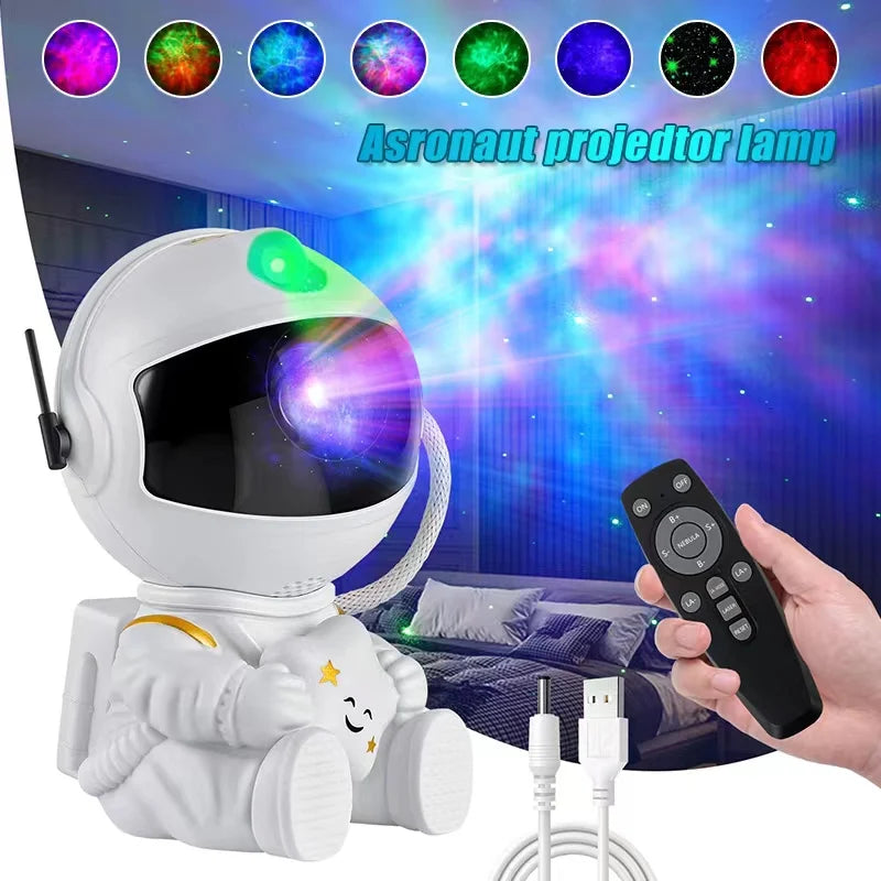 Astronaut Galaxy Star Projector Night Light with Nebula & Remote Control for Kids