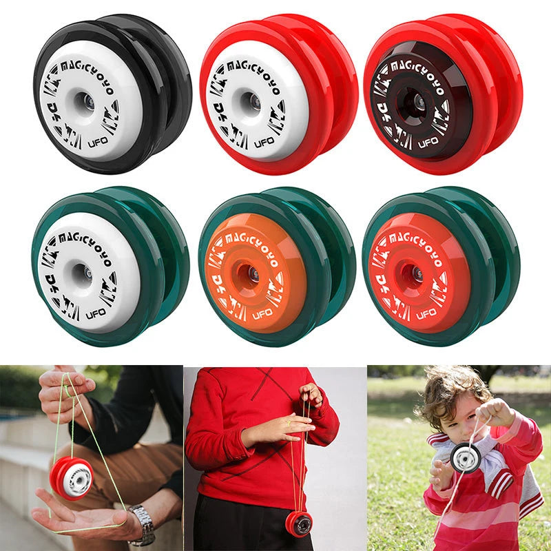 D4 UFO Responsive Yo-Yo - Auto Return with Rope String Bearing - Trick ABS Plastic Yo-Yo Ball - Professional Looping Yo-Yo for Beginner