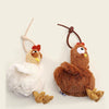 Fur Chicken Plush Bag – Ugly Hen Handbag with Funny Kawaii Chicken Pendant Keychain for Women