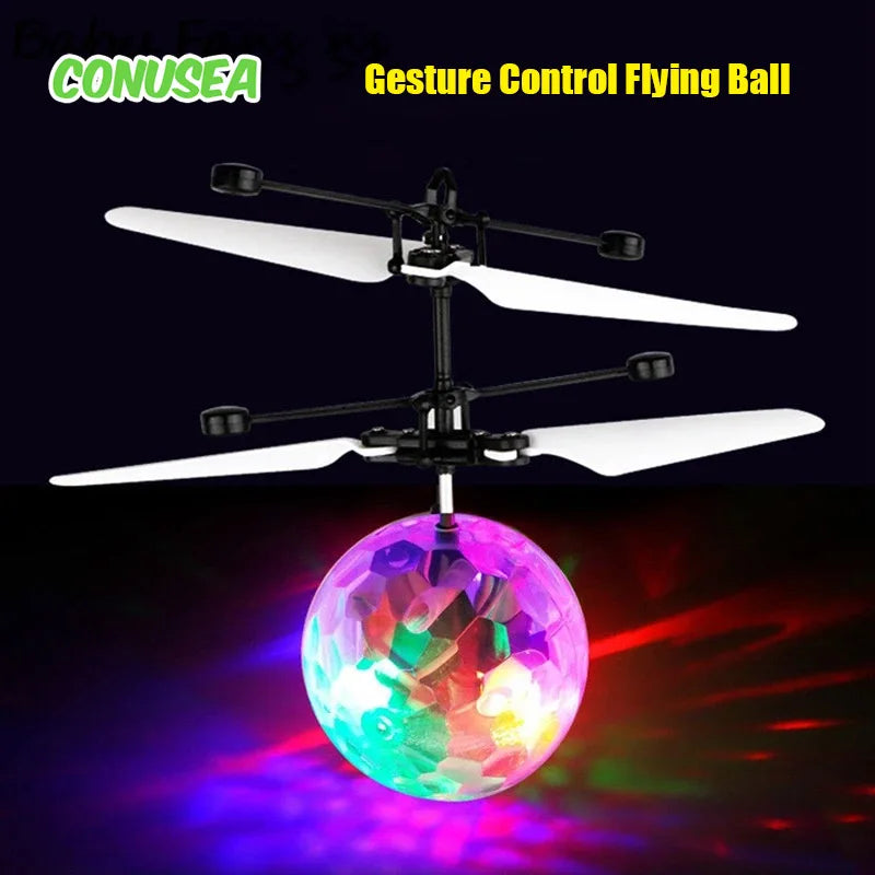 Gesture-Control Flying LED Hover Ball Toy — Infrared Induction Floating UFO for Kids