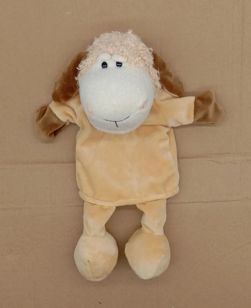 35cm Cartoon Animal Hand Puppets, Lion Elephant Pig Parent-Child Game Toys for Kids
