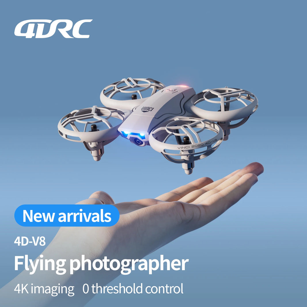 4DRC V8 Mini Drone – 6K HD Wide Angle Camera WiFi FPV RC Helicopter Toy