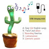 Talking Cactus Toy Rechargeable with Record and Repeat Voice Changer for Kids Spanish English Arabic