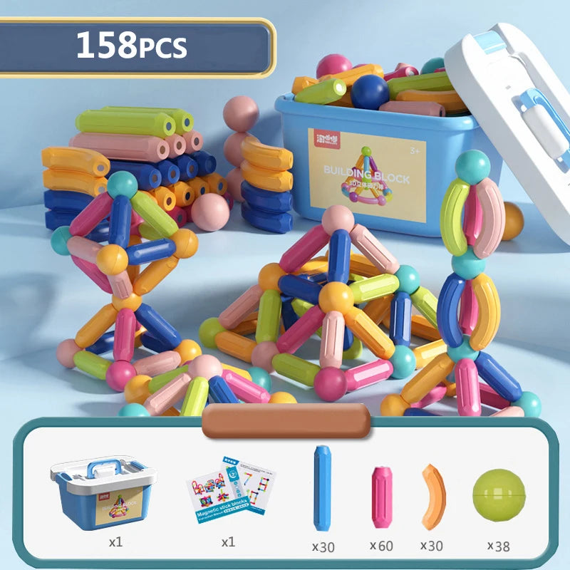 Magnetic Sticks Building Blocks Montessori Educational Toy