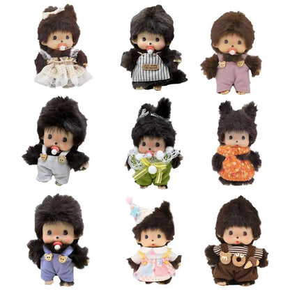 15cm Kawaii Mochi Monkey Plush Doll, PP Cotton Hand Puppet Bag Pendant Charm Toy