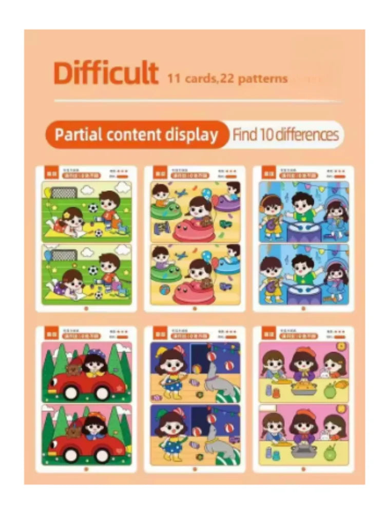 Educational Reusable Wipe-Clean Focus And Attention Training Activity Sheets Set For Kids