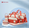 5-Piece Stylish Portable Mommy & Baby Bag – Large Capacity Diaper Bag with Built-in Changing Pad & Independent Bottle Compartment - Kidzy Market