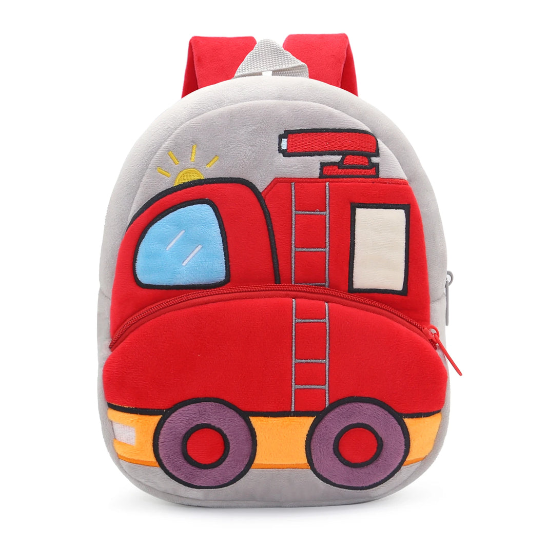 Cartoon Excavator Engineering Backpack for Kids – Plush 2-4 Years Old Small School Bag & Toy Backpack - Kidzy Market