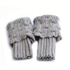 Elegant Women's Winter Boot Cuffs - Soft Knitted Acrylic Leg Warmers | Cozy Stretchable Ankle Socks | 1 Pair