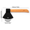Axe-Shaped Pizza Cutter Wheel with Bamboo Handle Stainless Steel Pizza Slicer