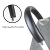 Universal Stroller Armrest Covers PU Leather Zipper Pram Handle Protector - 1 or 2-Pack (55 x 12 cm / 21.7 x 4.7 in)
