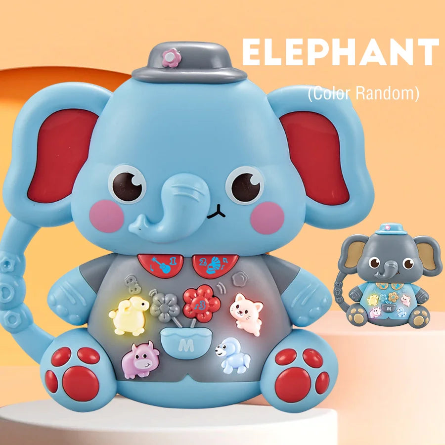 Children's Cartoon Animals Multifunctional Electronic Keyboard with Lighting and Music – Early Educational Infant Music Toy