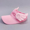 Kids Bunny Ear Sun Hat - Adjustable Rabbit Wings Visor, Cotton-Blend Sun Hat for Boys & Girls (Ages 3-12)