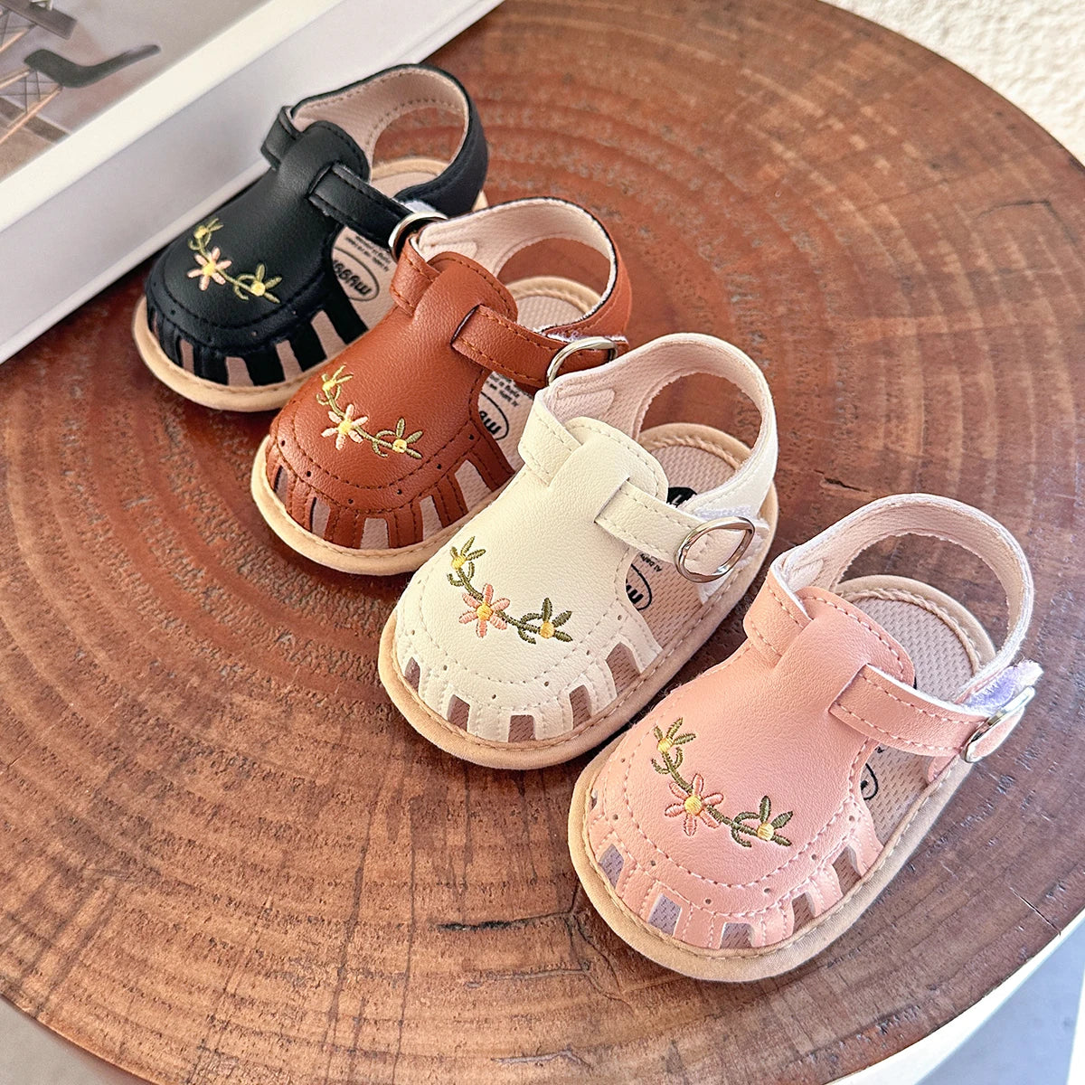 Infant Baby Sandals – Summer Crib Shoes, Flat First Walkers for Boys & Girls, Wedding Dress Shoes