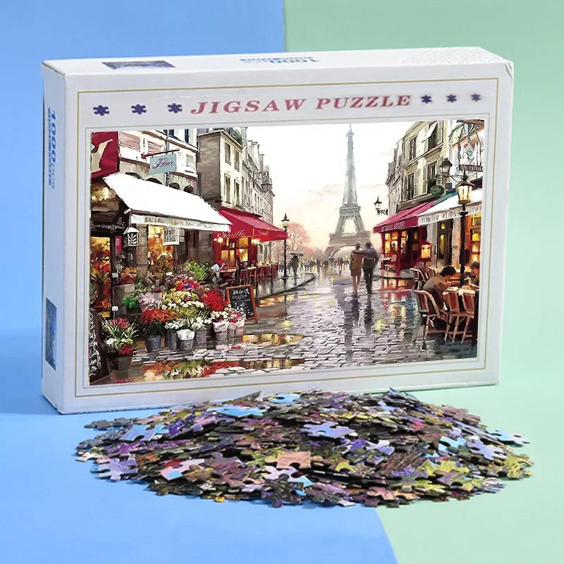 Adult Jigsaw Puzzle 1000 Pieces, Landscape Animation Paper Puzzle, Decorative Painting, Brain Exercise Toy