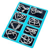 8Pcs/Set Metal Montessori Puzzle Wire, IQ Mind Brain Teaser Puzzles, Interactive Game for Adults, Stress Reliever Educational Toy