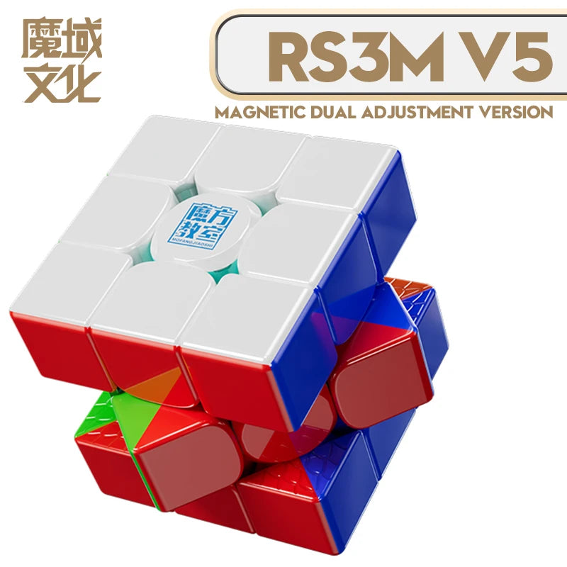 [CubeFun] MoYu RS3M V5 3x3x3 Magnetic Magic Cube, Ball Core, Professional Cubo Magico Speed Cube, Moyu Cubing Puzzle Toy