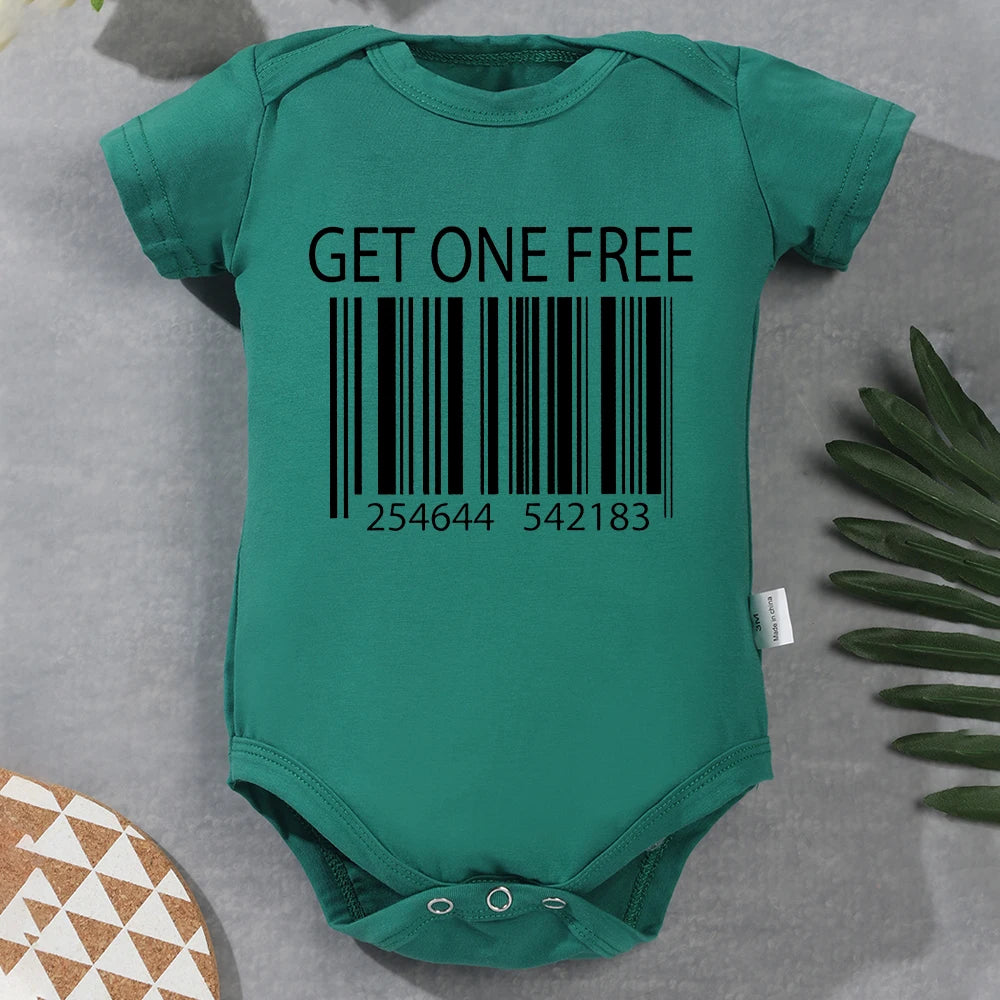 Buy One Get One Free – Twins Fun Cute Baby Bodysuits – Summer Short Sleeve Cotton Newborn Clothes for Boys & Girls – High Quality, Dropshipping Available