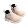 Kids Waterproof Ankle Zip Boots - Non-Slip Faux Leather Toddler Boots for Boys & Girls, Autumn Winter