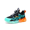 Kids Breathable Mesh & PU Leather Sneakers - Lightweight School Sports Running Shoes (Ages 7-13)