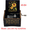You Are My Sunshine Quote Print Wooden Music Box Birthday Party Favor Gift for Kids
