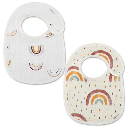 2pcs/Set Waterproof Baby Bibs – Cotton Infant Feeding Bibs, Newborn Burp Cloths, Bandana for Boys & Girls, Soft Saliva Towel - Kidzy Market