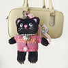15cm Kawaii Pink Cat Plush Keychain, Animal Doll Pendant for Car and Bag Decoration