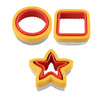 6-Piece Cookie Cutter Set - Dinosaur, Mickey, Heart, Star, Round, Square (Food-Grade)
