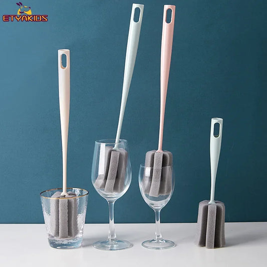 Baby Nursing Bottle Brush Soft Sponge Brush for Water Bottle Glass Cup Clean Washing Cleaner Short Long Handle Available