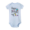 “Happy Birthday Daddy, I Love You” – Adorable Newborn Baby Bodysuit, Short-Sleeve Infant Romper, Perfect Birthday Gift for Dad
