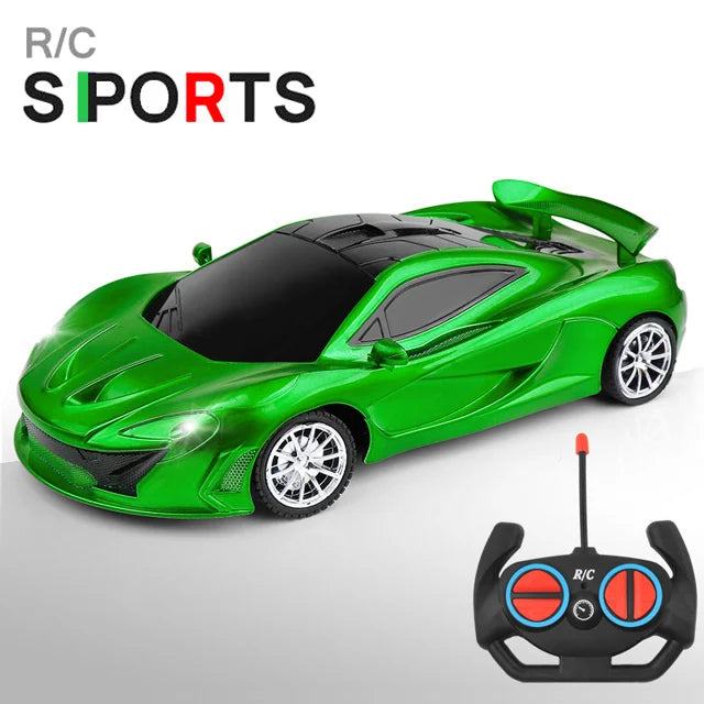 1/18 RC Car with LED Lights and 2.4G Remote Control High-Speed Drift