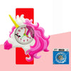 Children’s Cartoon Watch for Ages 2-14 Boys and Girls Soft Silicone Slap Bracelet Student Wristwatch